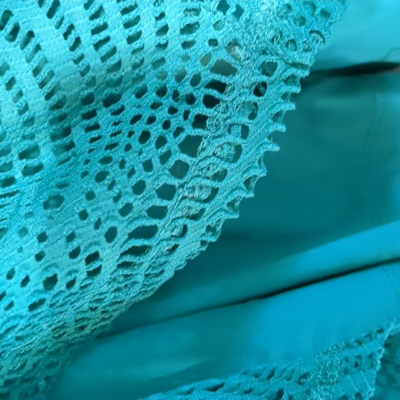 🌹3/15🌹MAURICES Jade Colored Multilayer Spaghetti Strap Flare Dress - Picture 4 of 5